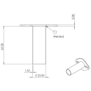 Adapter stainless steel for exhaust hose champion 73001i-DF-EU, kompak kgg34ei-df, KGG39Ei-DF, itc power gg34ei-df